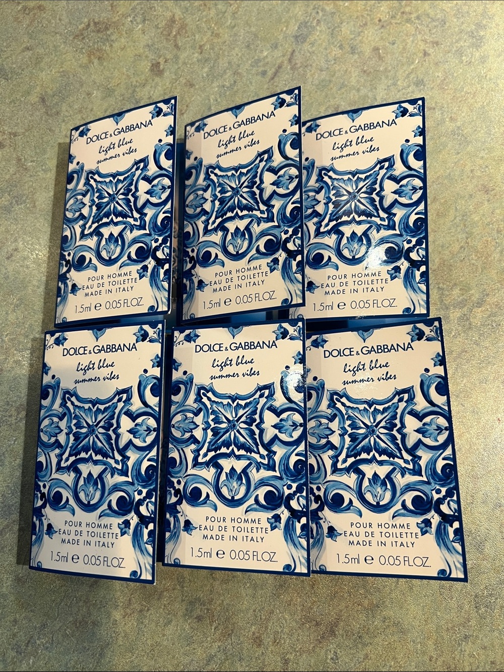 Dolce & Gabbana Light Blue Summer Vibes 6x samples for men